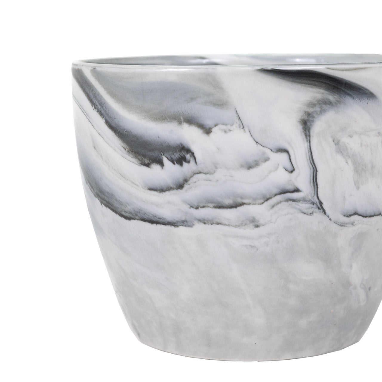 Ceramic Grey Swirl Pot