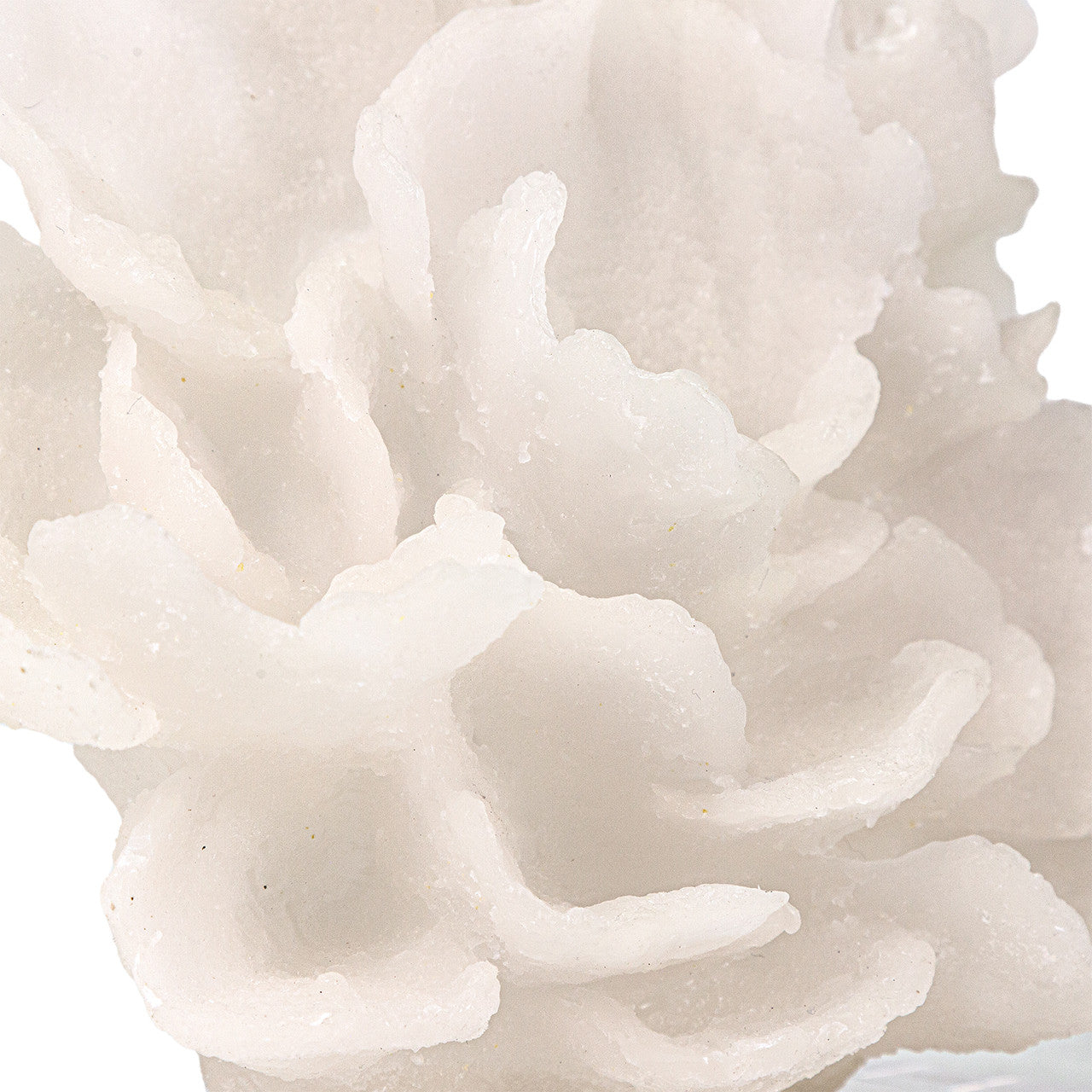 Tulum Coral White Quartz Sand Sculpture, 10"h