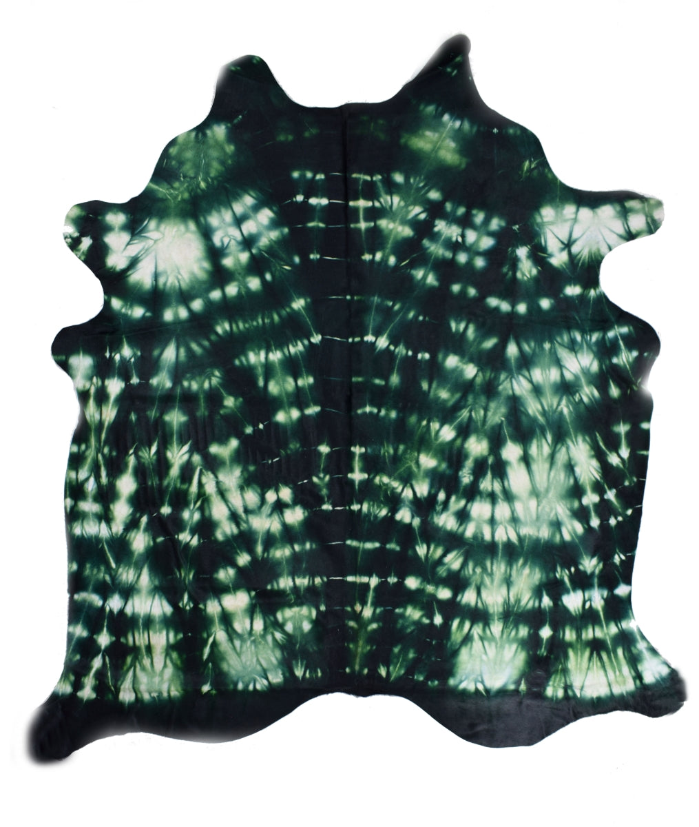 Tie Dye Cowhide- Emerald