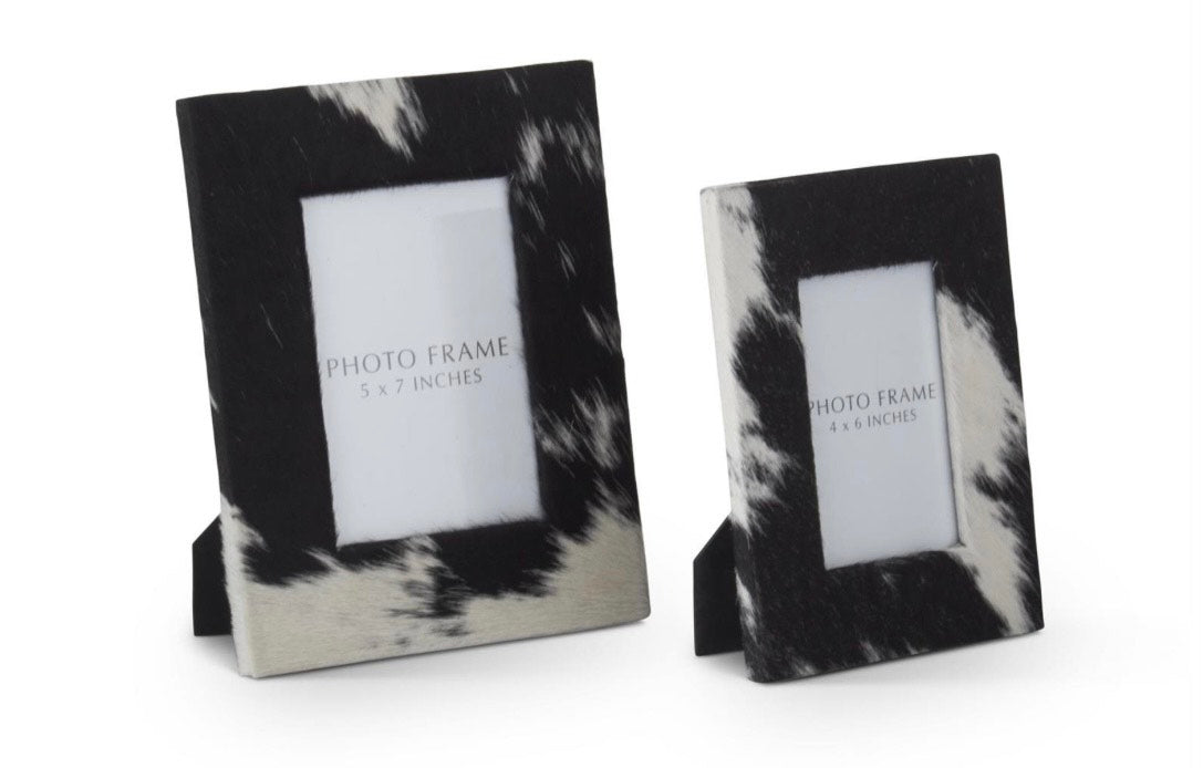 Black and White Cowhide Frame 4x6