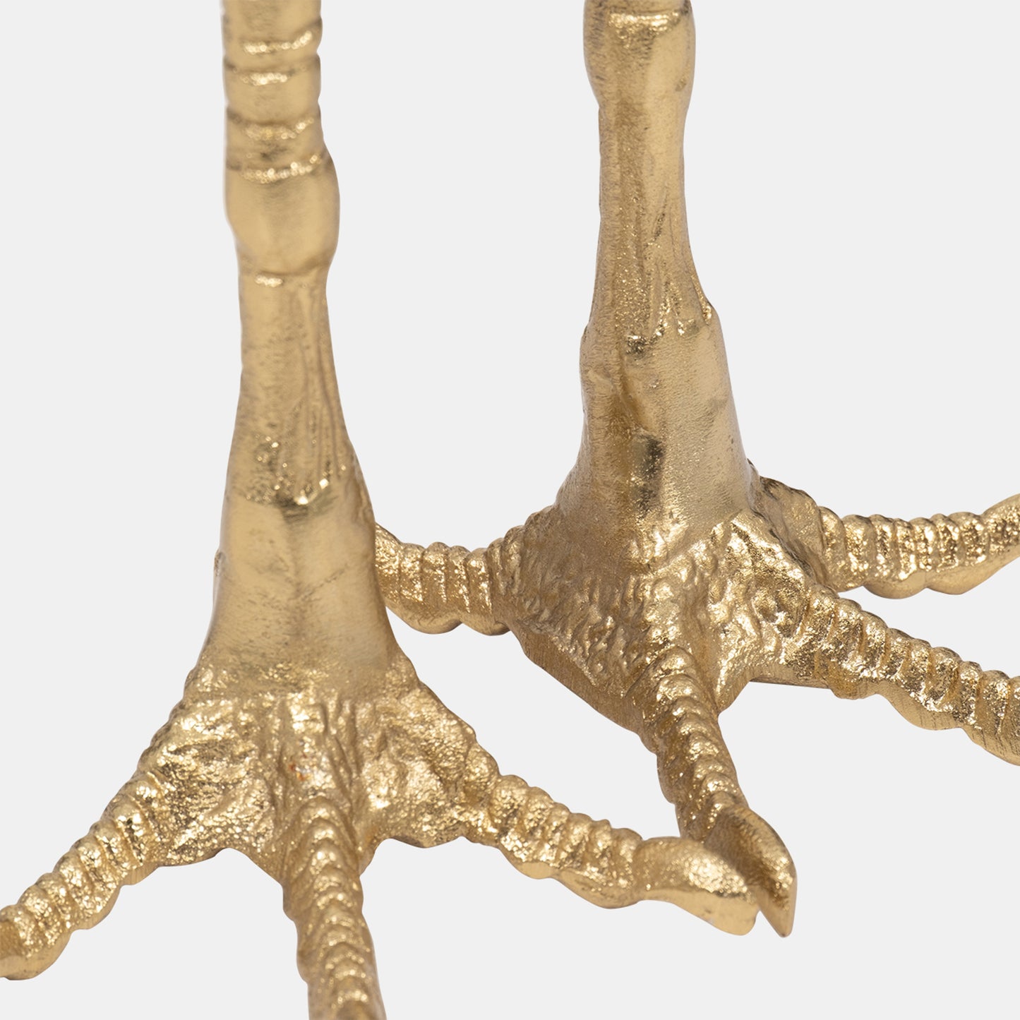 Metal, 8" Bird Feet Holding Acrylic Ball