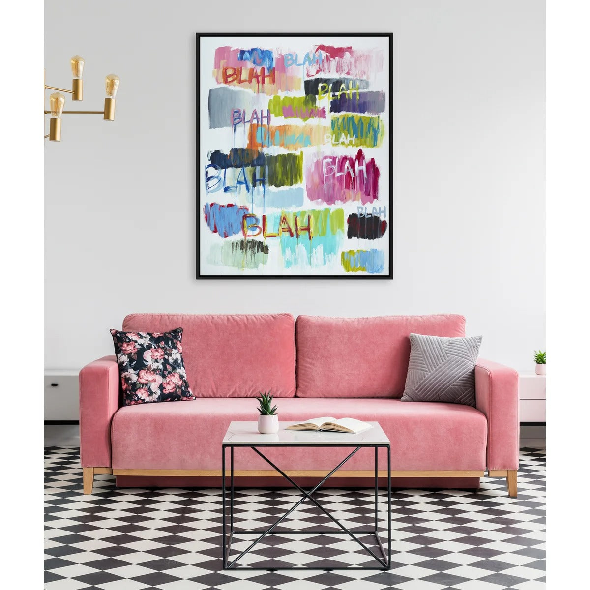 Blah Blah 42x52" With Frame
