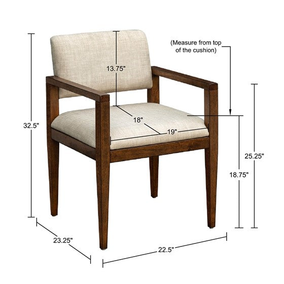 Upholstered Dining Chair with Arms