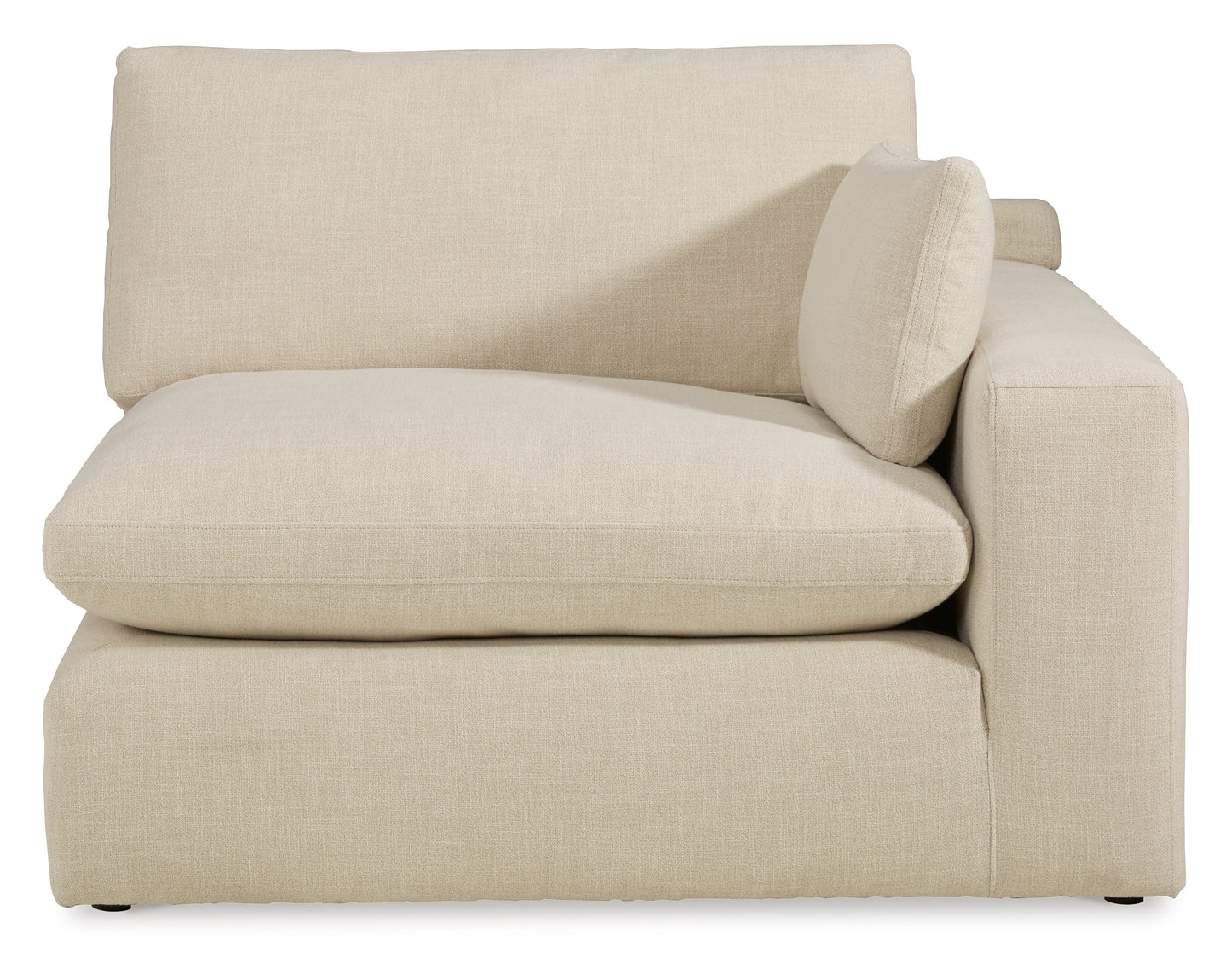 Linen-hued Right-Arm Facing Corner Chair