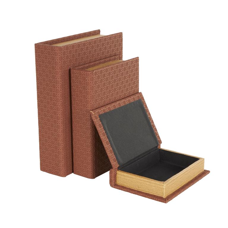 FAUX LEATHER BOOK SHAPED BOX