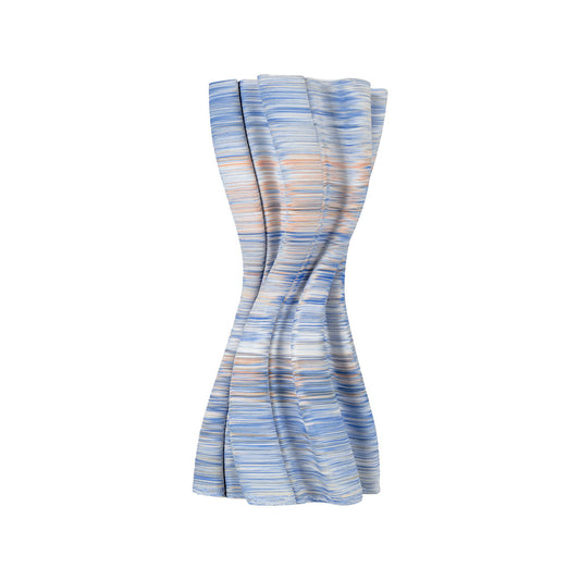 Elm Wavy Tall Porcelain Decorative Table Vase