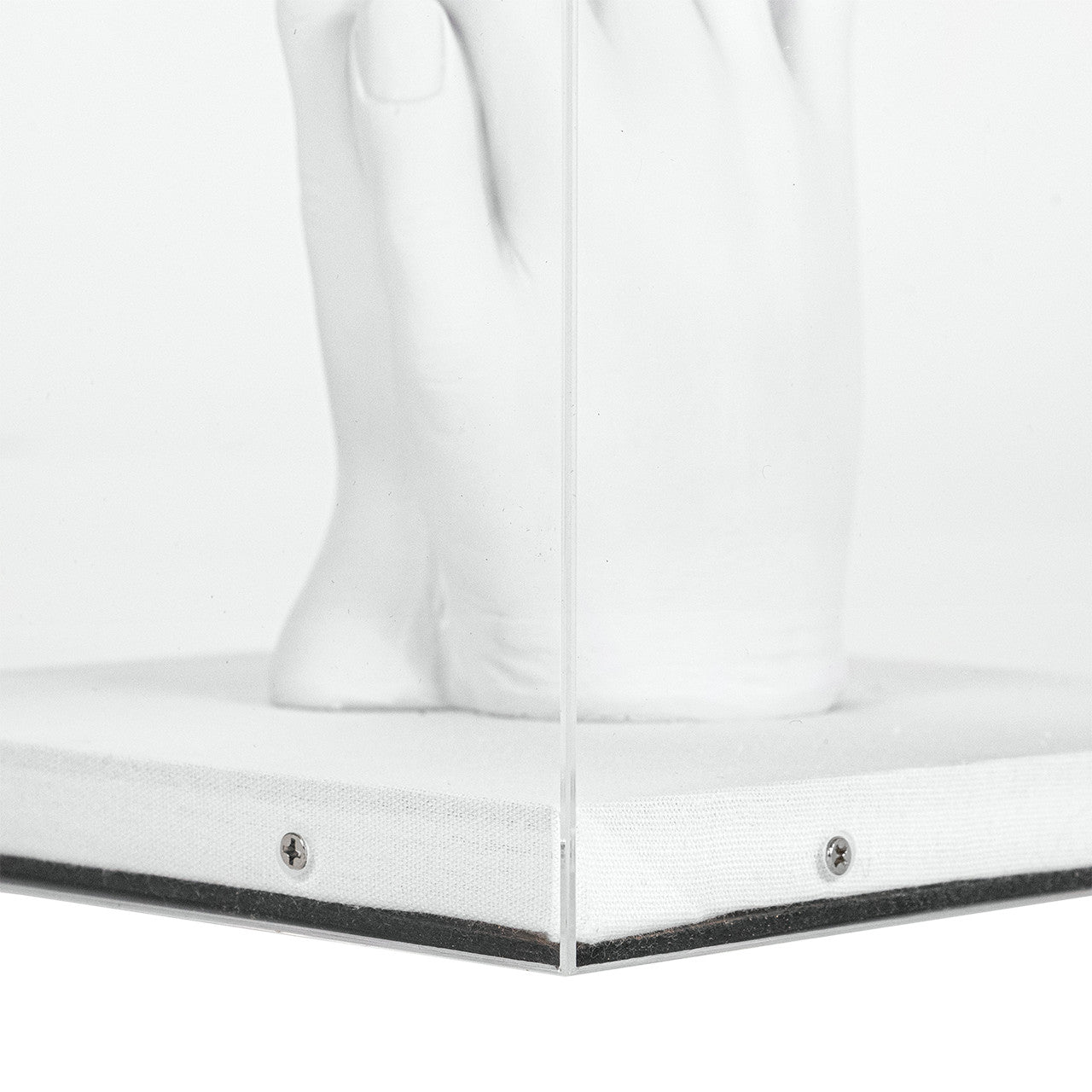 White Acrylic Clasping Hands 8Lx8Wx10H