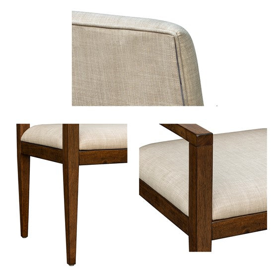 Upholstered Dining Chair with Arms