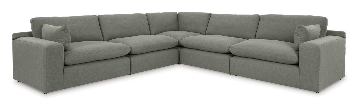 Linen- Hued 5-Piece Sectional