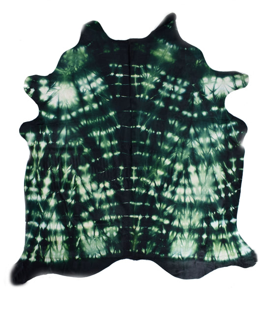 Tie Dye Cowhide- Emerald