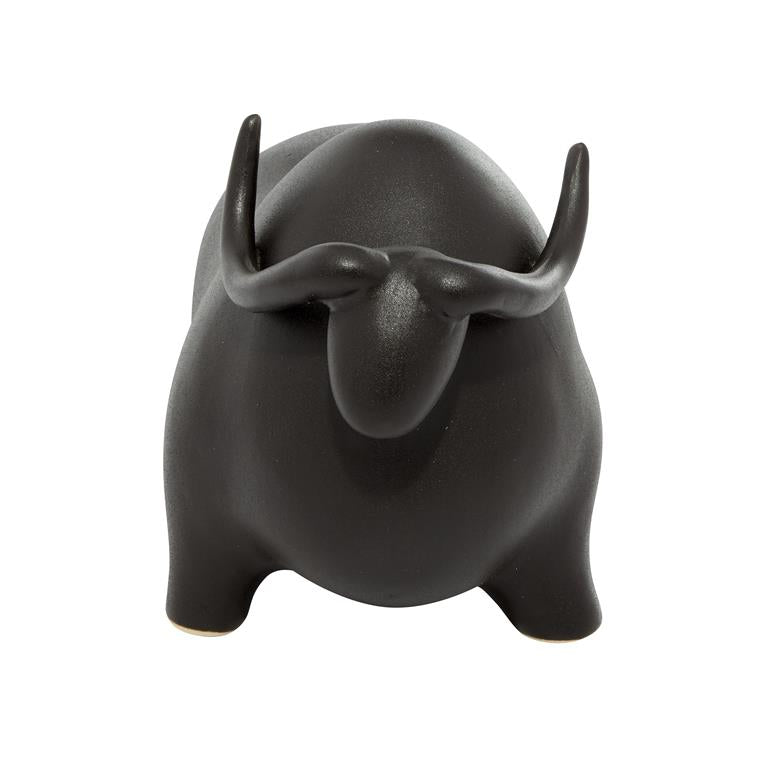 CERAMIC BULL SCULPTURE