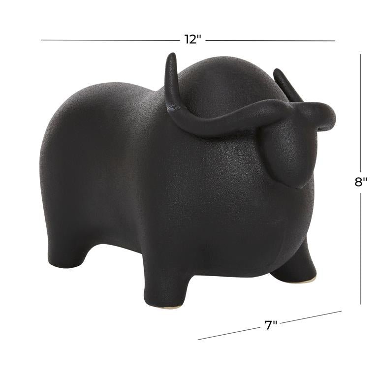 CERAMIC BULL SCULPTURE