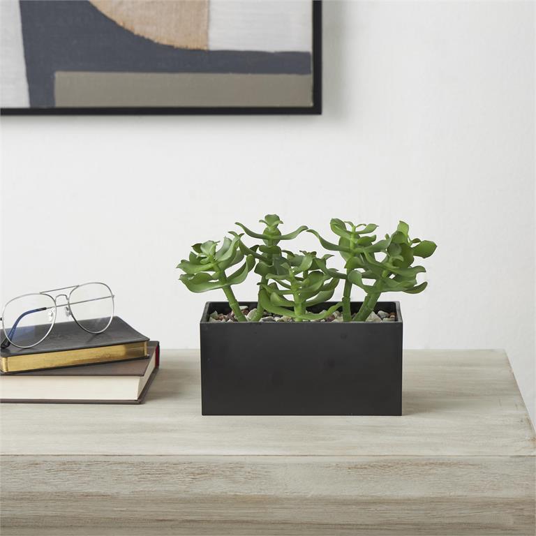 ARTIFICIAL PLANT WITH BLACK MELAMINE POT