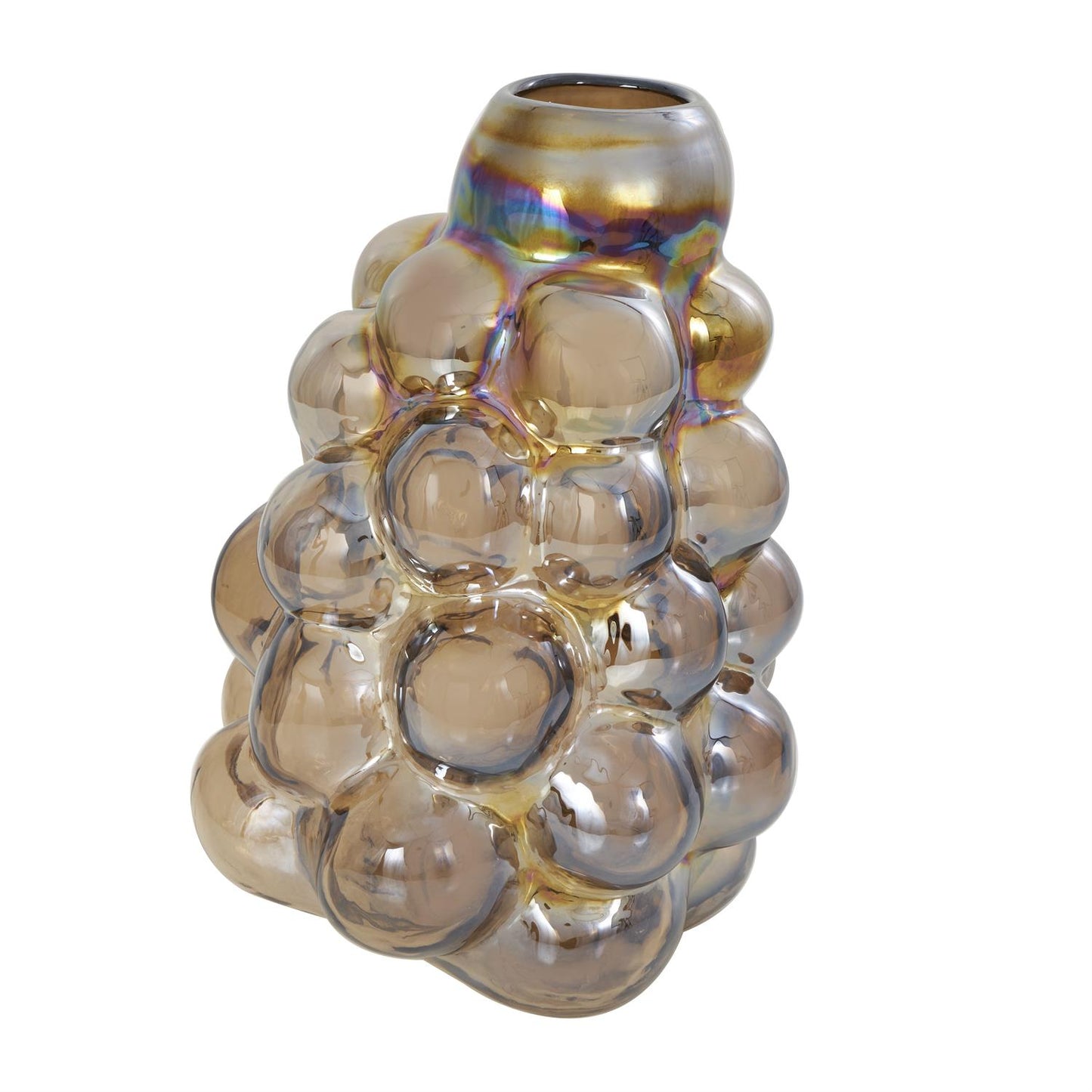 HANDMADE ABSTRACT IRIDESCENT BUBBLE VASE