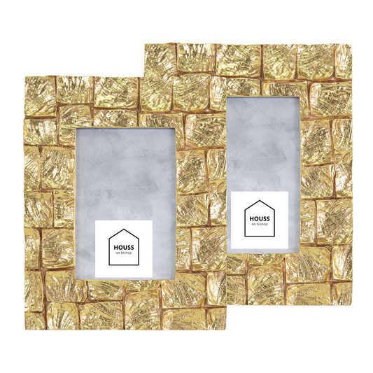 Gold Resin Squares Frame