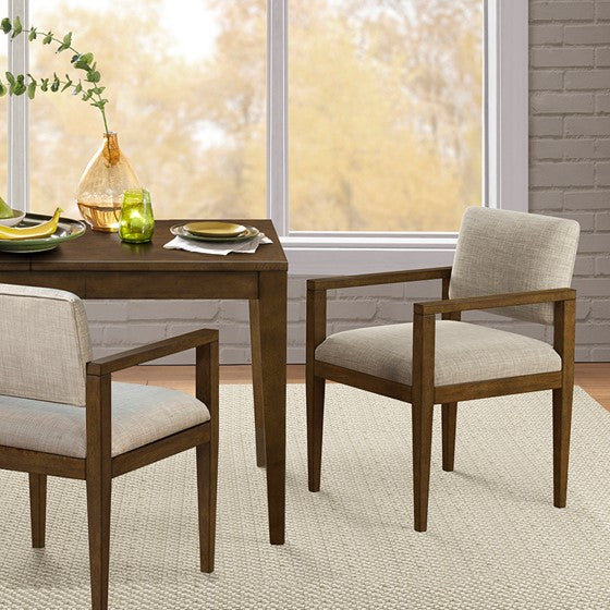 Upholstered Dining Chair with Arms