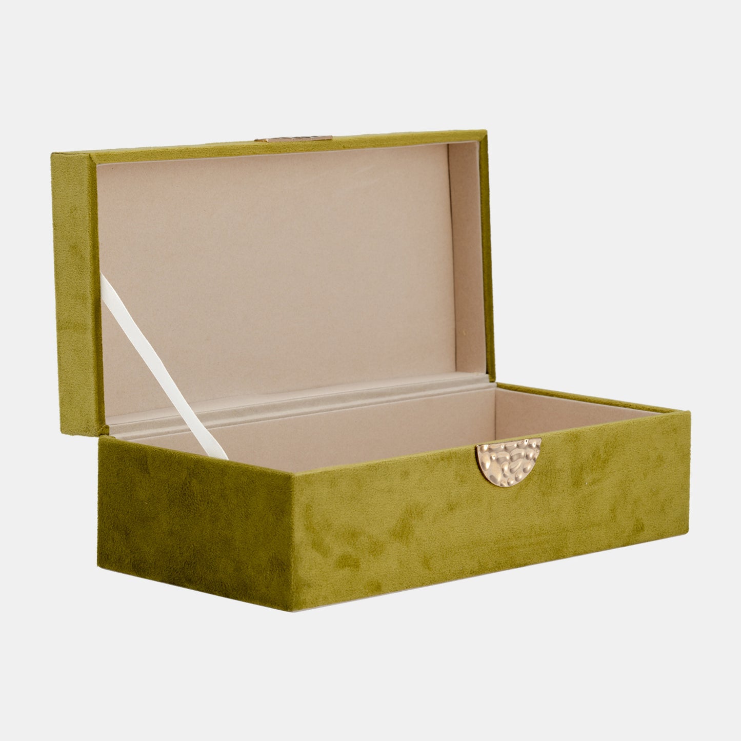 Box W/ Medallion, Olive/gold