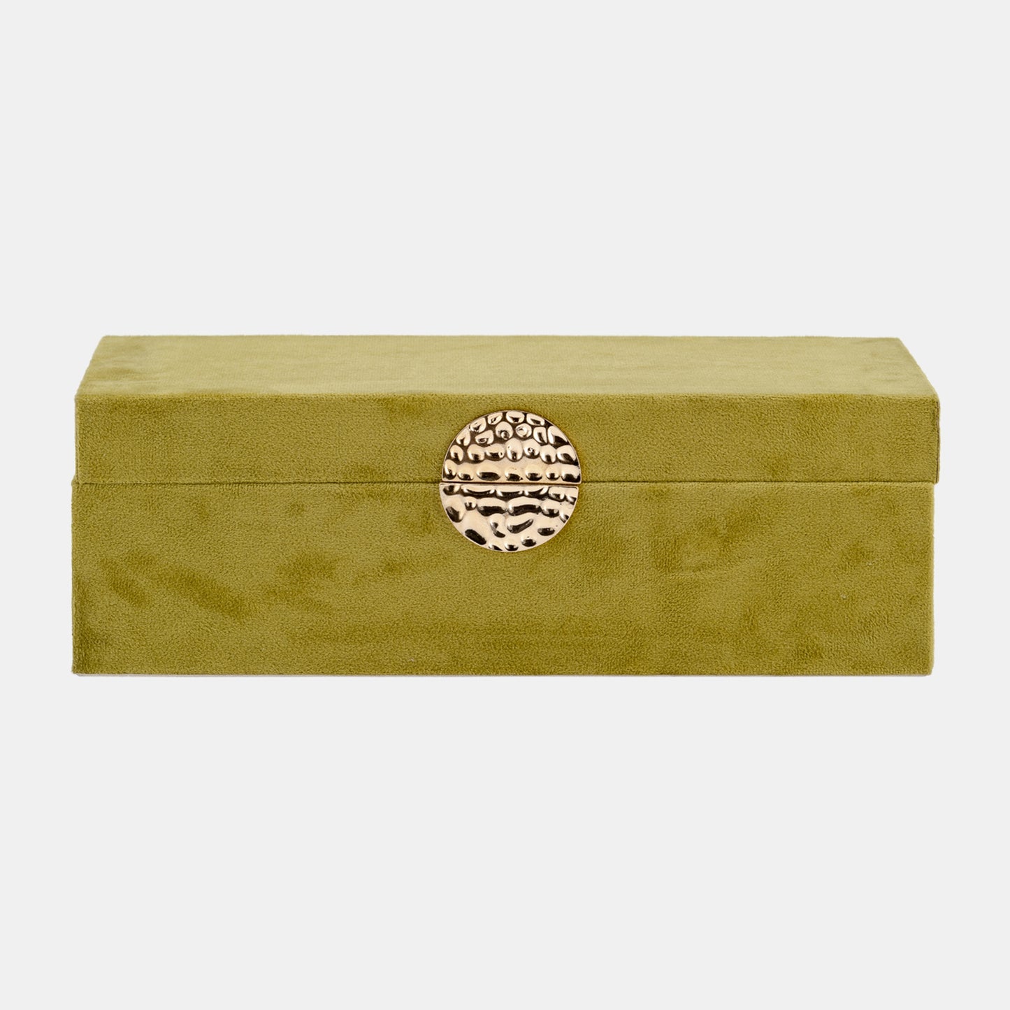 Box W/ Medallion, Olive/gold