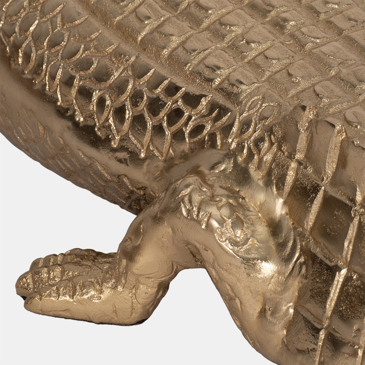 36" Metal Alligator Tabletop Decor, Gold