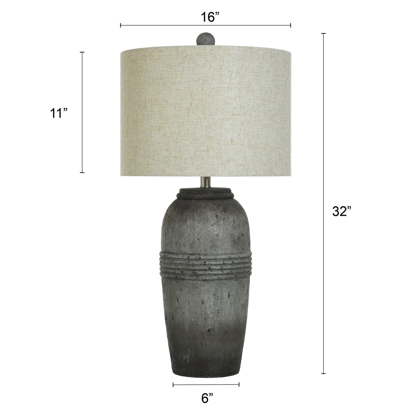 Concrete Gray Table Lamp