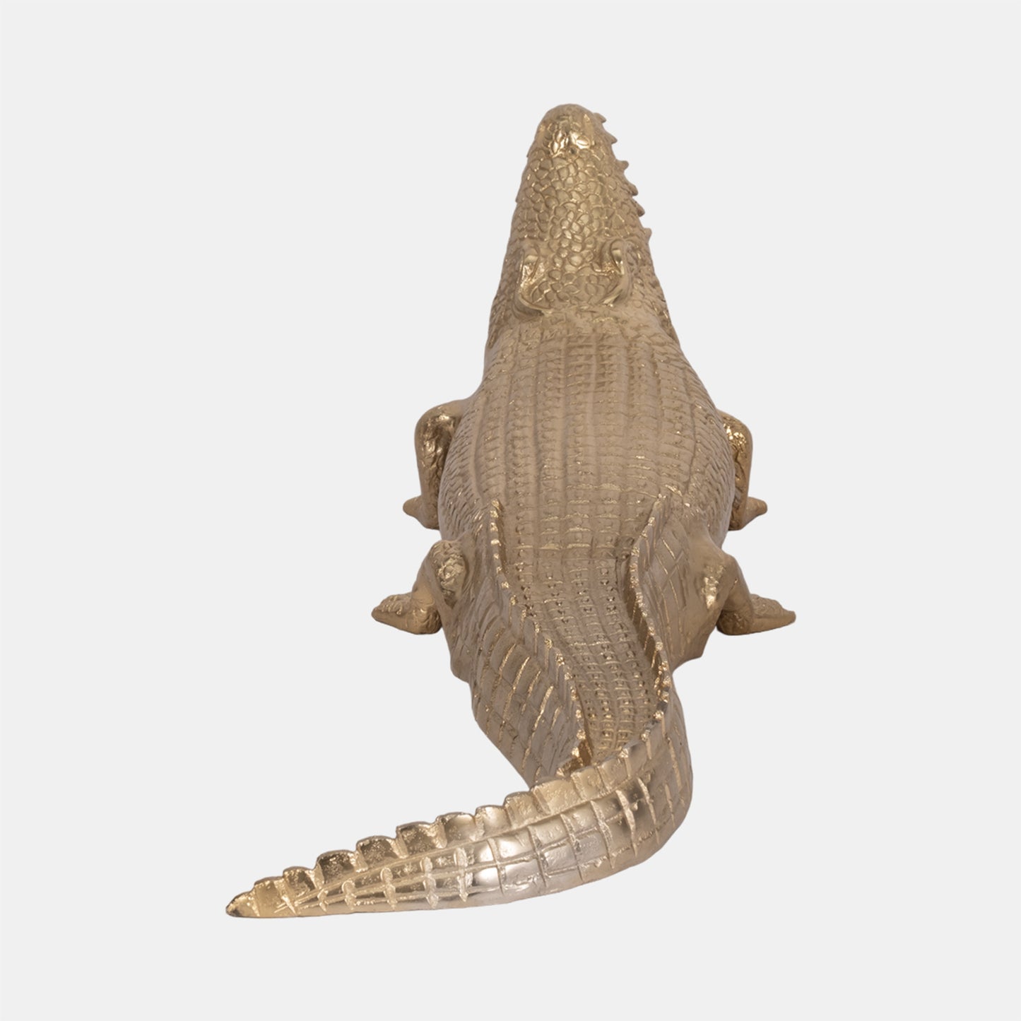 36" Metal Alligator Tabletop Decor, Gold