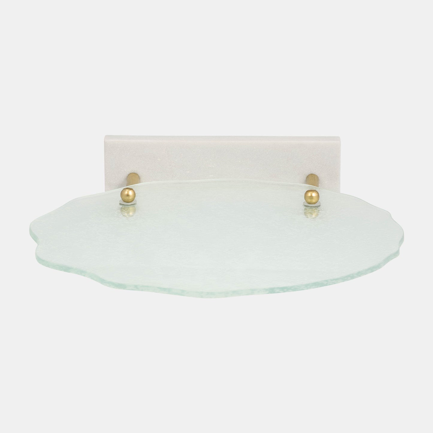 21" speckled Glass Disc on Marble Stand