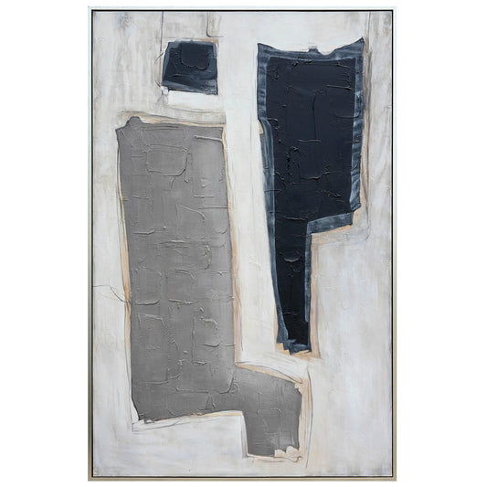 Framed Hand Painted Abstract  H:84.0 W:54.0 D:1.5