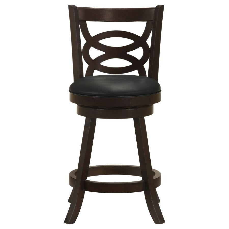 Wood Swivel Counter Stool Cappuccino