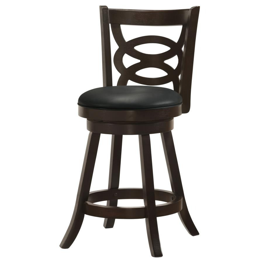Wood Swivel Counter Stool Cappuccino