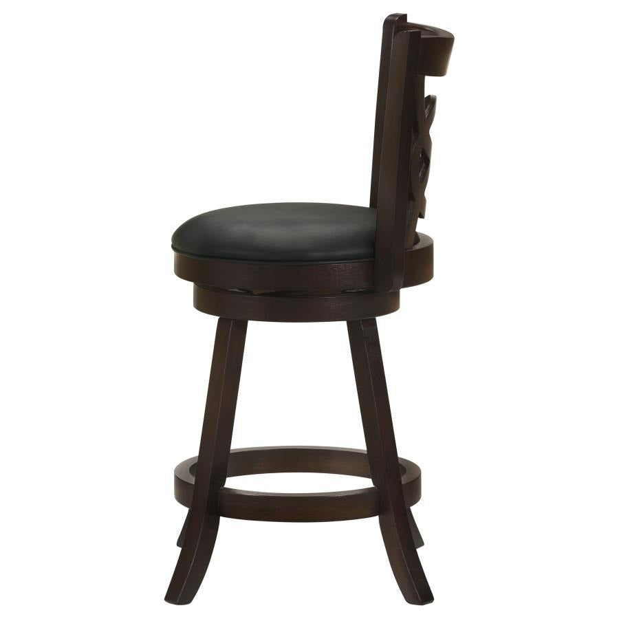 Wood Swivel Counter Stool Cappuccino