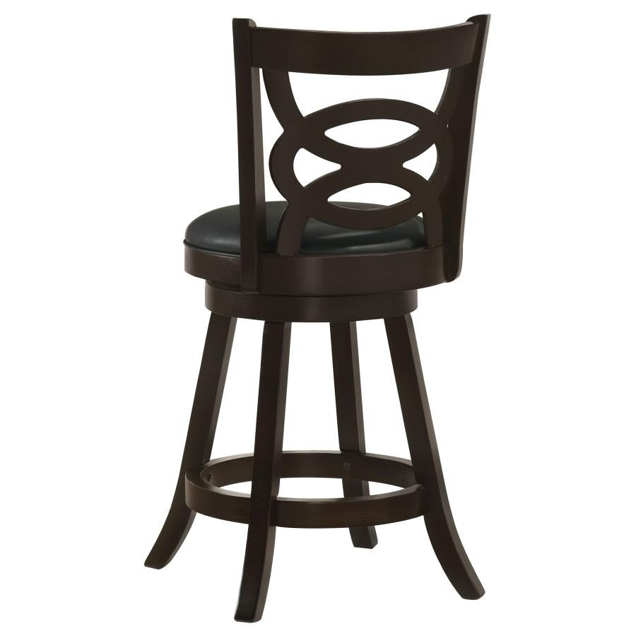 Wood Swivel Counter Stool Cappuccino