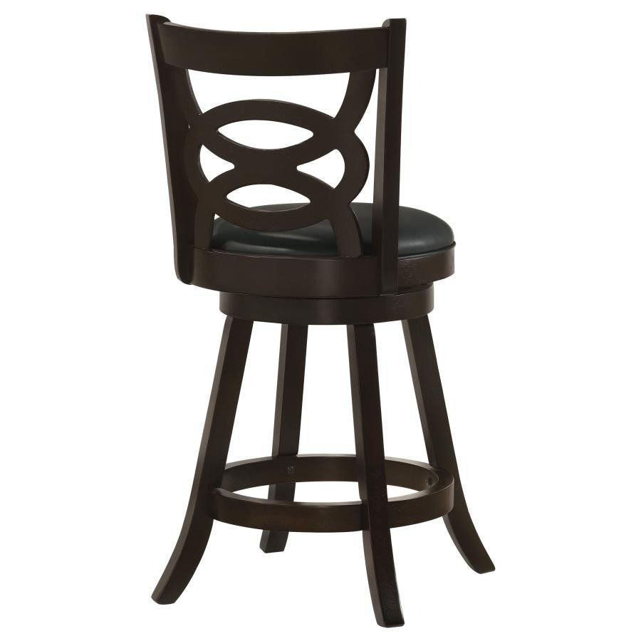 Wood Swivel Counter Stool Cappuccino