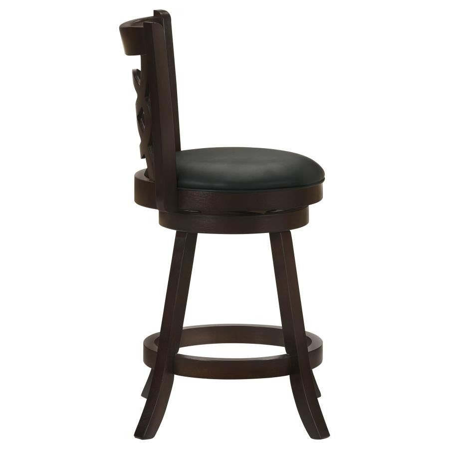 Wood Swivel Counter Stool Cappuccino